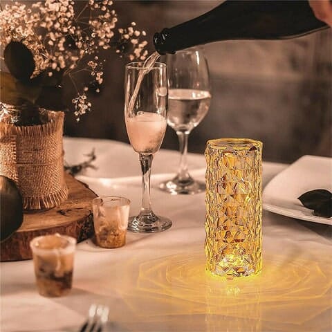 Lámpara de Lujo Cristal Light 16 Colores - Sensible al Toque + Control Remoto